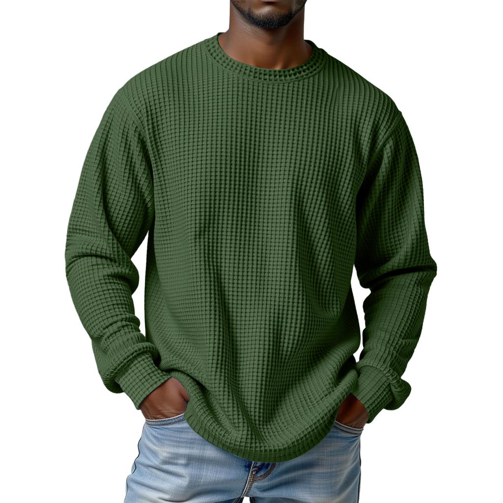 Men's Knit Casual Collar Pullover - Long Sleeve Daily Wear
