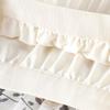 Women Spring Fall High Waist All Match Embroidery Flower Mesh A Line Skirt