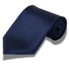 [BEAU LLASSANA] Men's Navy Tie, Solid Color, Business, Formal, Job Hunting, Wedding, 8cm, Silk-like, Glossy Finish