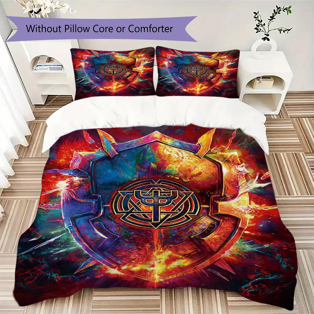 Judas Priest Pattern Bedding,Quilt Set Quilt Cover Pillowcase Home Birthday Gift (1*duvet cover+2*pillowcase,without core)DSJT0925514