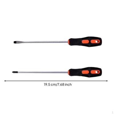 Attractive Screwdriver Set, High Hardness, Phillips and Slotted, Home Repair Tool Cross & Slotted