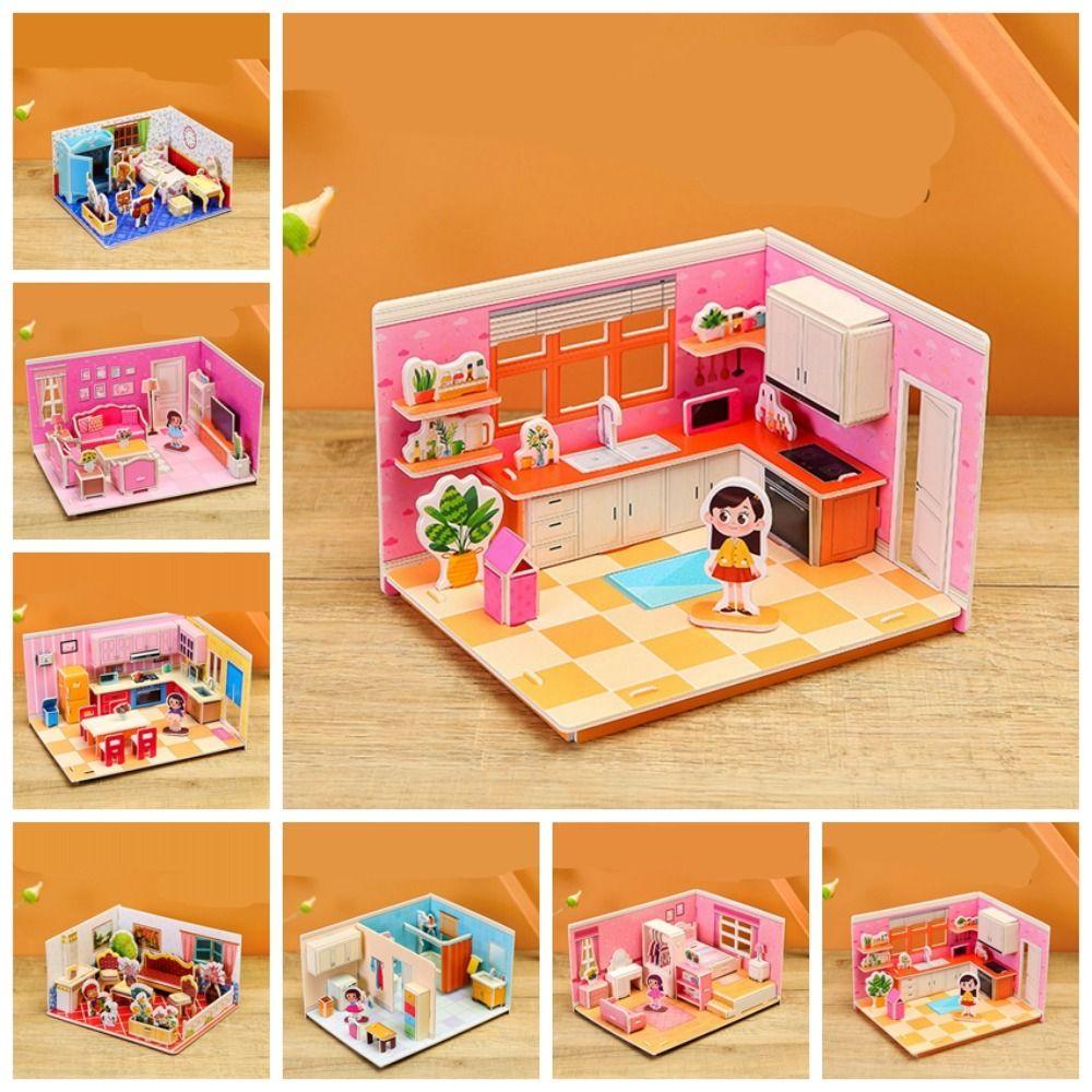 

Educational 3D Paper Puzzle Room DIY Personalities Nursery School