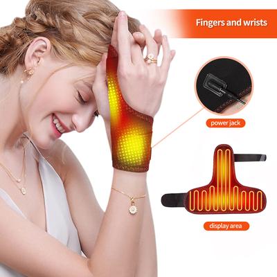 Durable And Safe Usb-Powered Heated Wrist Wrap 3 Heating Massage Modes Sports Muscle Strain Relief Sprain Stabilization Recovery Therapy Unisex