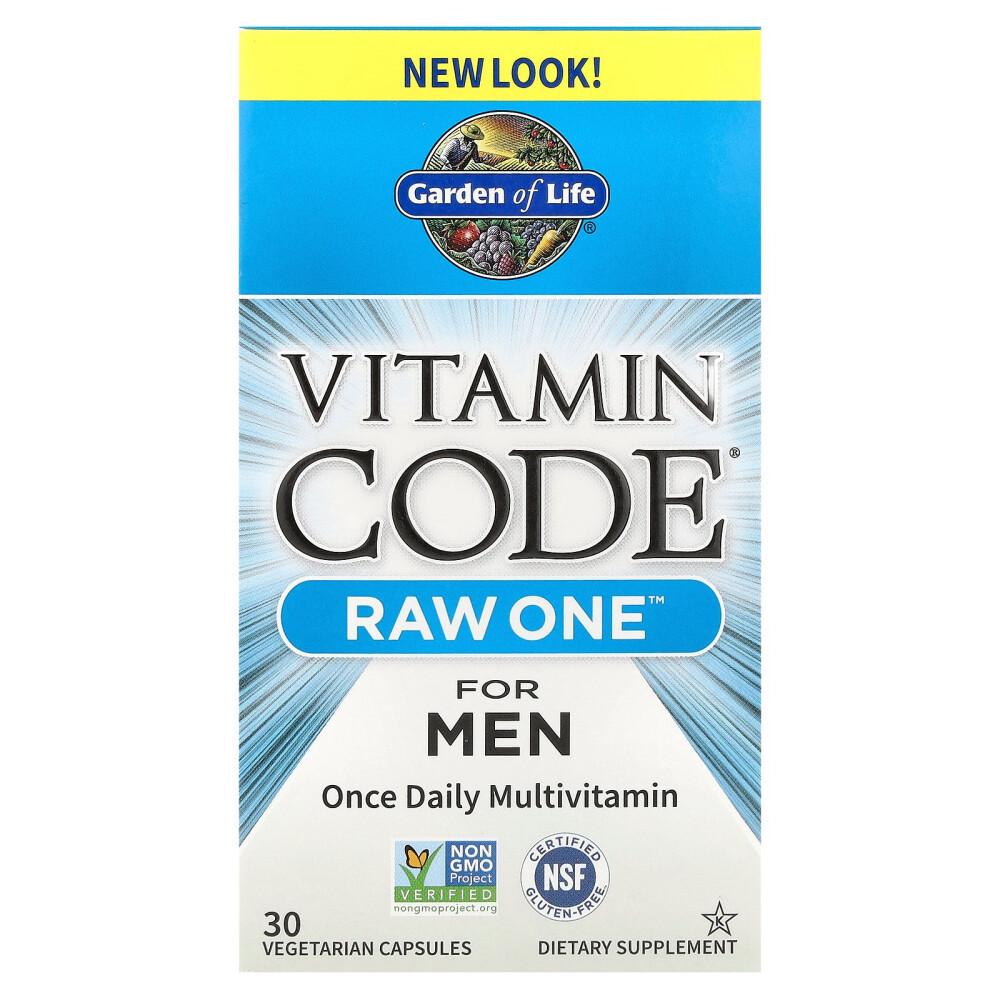 Garden of Life Vitamin Code Raw One Männer Einmal Täglich Multivitamin Pflanzliche Kapseln 30 Stück