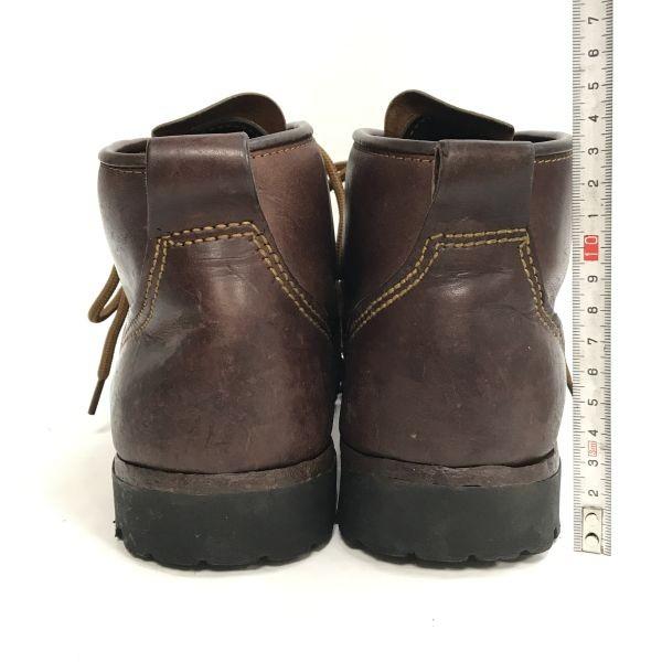 montagna vibram Heavy Duty Leather Trekking Boots Brown Size 6 (24.5-25.0cm) Vintage(USED)