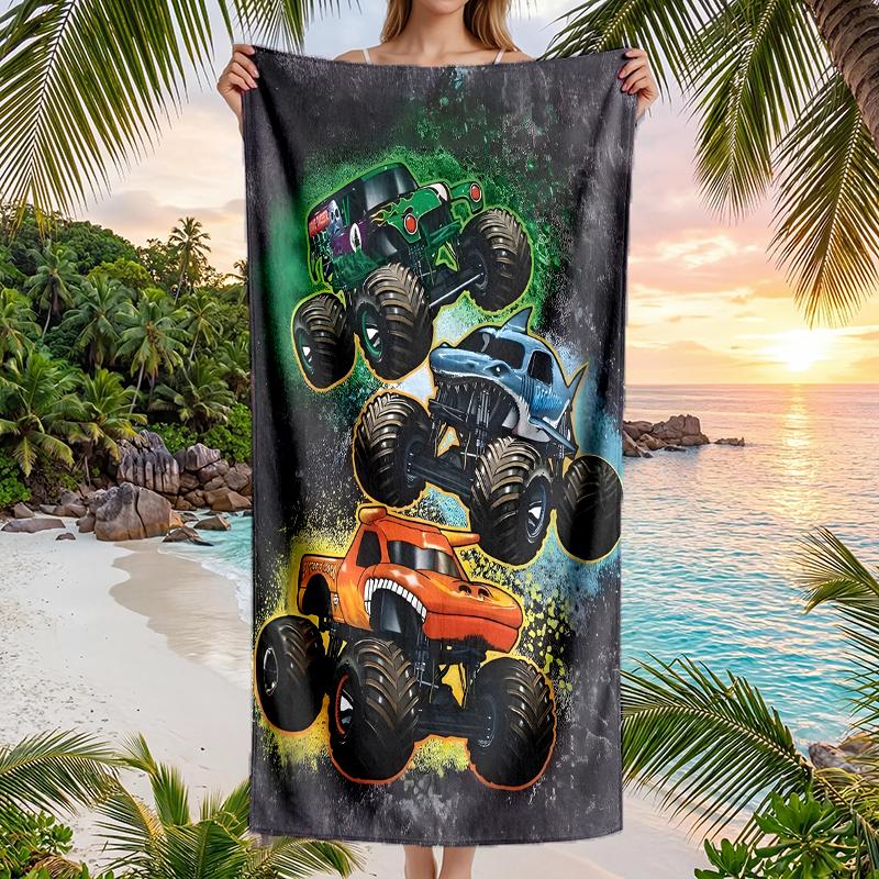 Ręcznik plażowy Monster Machines Fashion: Idealne na letnie przygody Miękkie, chłonne i szybkoschnące, odpowiednie do pływania i kąpieli