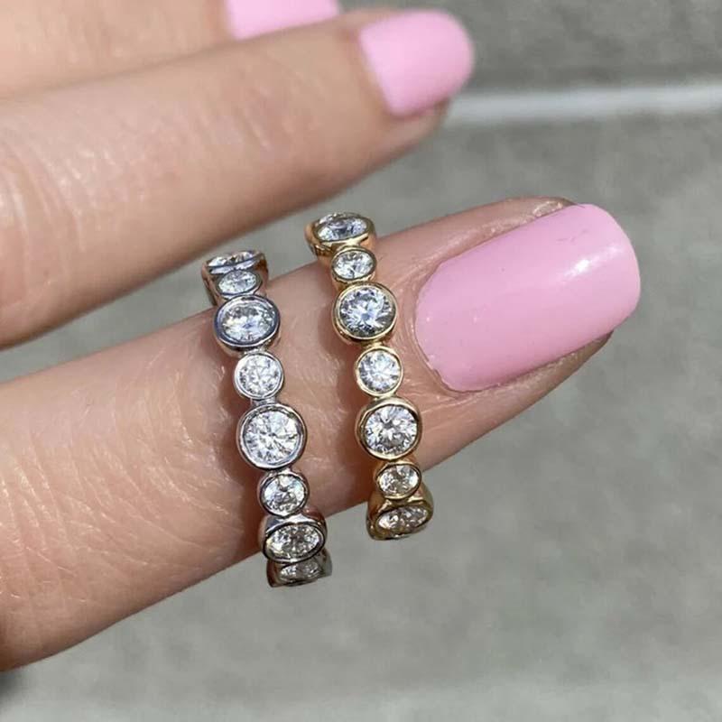 Zircon diamond ring for women, niche design high-end index finger ring, exquisite and simple daily commuter jewelry.