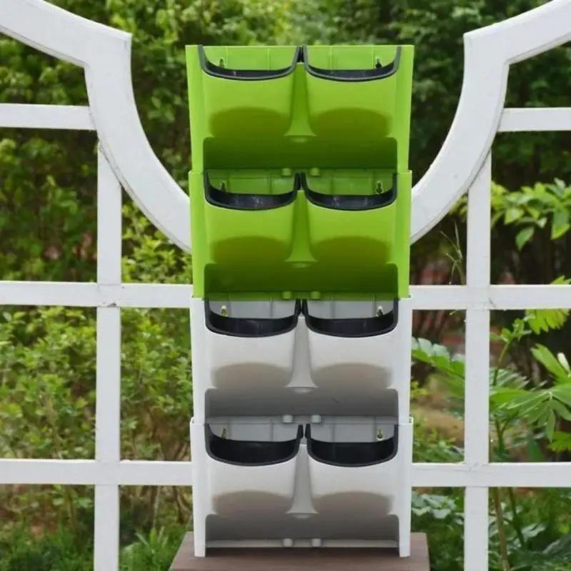 New Planter Vertical Greening Indoor and Outdoor Balcony Hanging Flower Pot Creative Combination of Resin Plastic Flower Pot