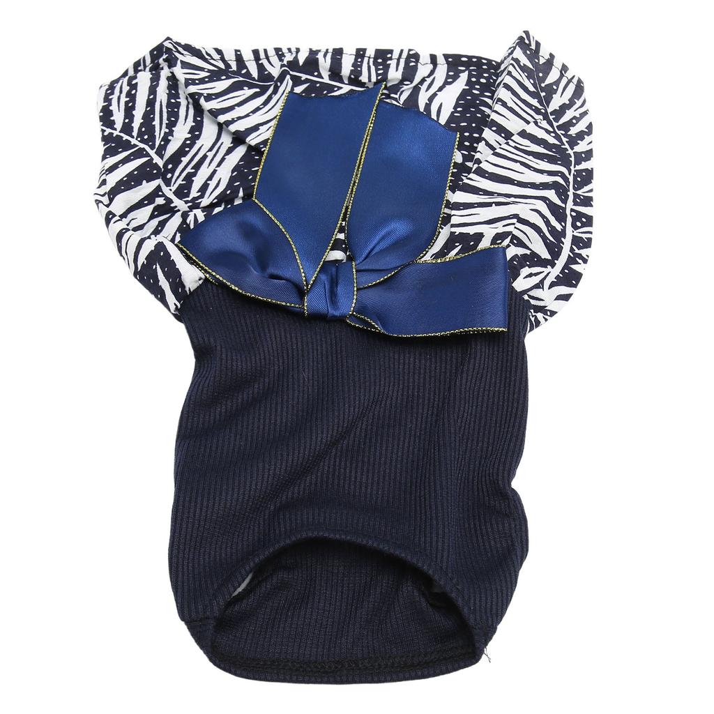 Pet Dog Dress Delicate Pattern Comfortable Doggie Princess Dress Clothes with Bowknot for Small Dogs Cats Spring Summer