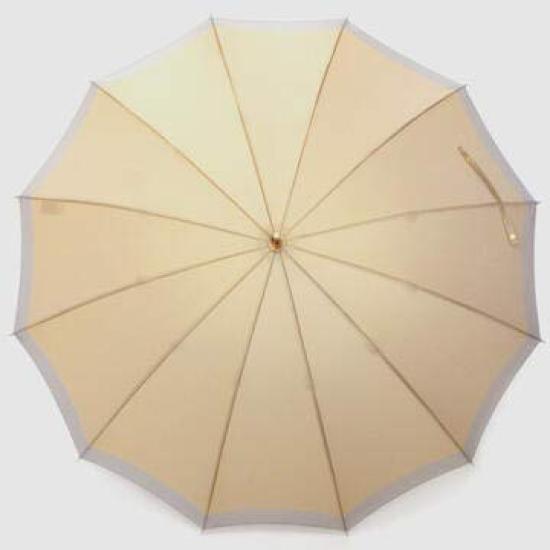 Makita Shoten Rain Long carbon fiber Manual Made in 33722112 Women's Umbrella, Umbrella, Umbrella, SCENE, Beige/Blue, 12-rib frame, opening, Japan,