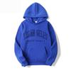 Autumn/Winter Solid Color Letter Print Sporty Hoodies for Men & Women - European & American Style.