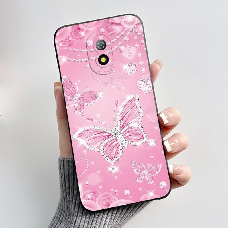 Coque de téléphone imprimée pour Itel A16 / A16PLUS / A23 / ITEL Alpha Lite Funda Coque Souple en Silicone Noir Coque Fleurie Mignonne Capa