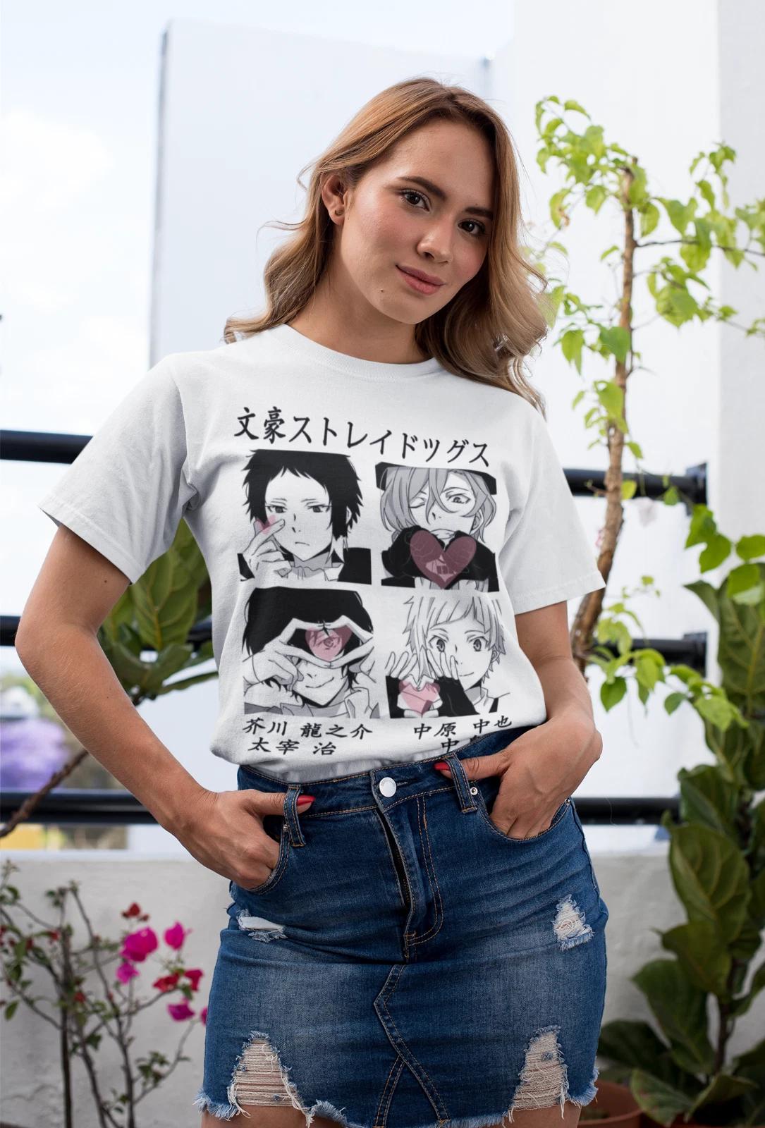 Футболка Bungou Stray Dogs, Дазай Осаму, Накахара Чуя, Накадзима Ацуши, Акутагава 4XL