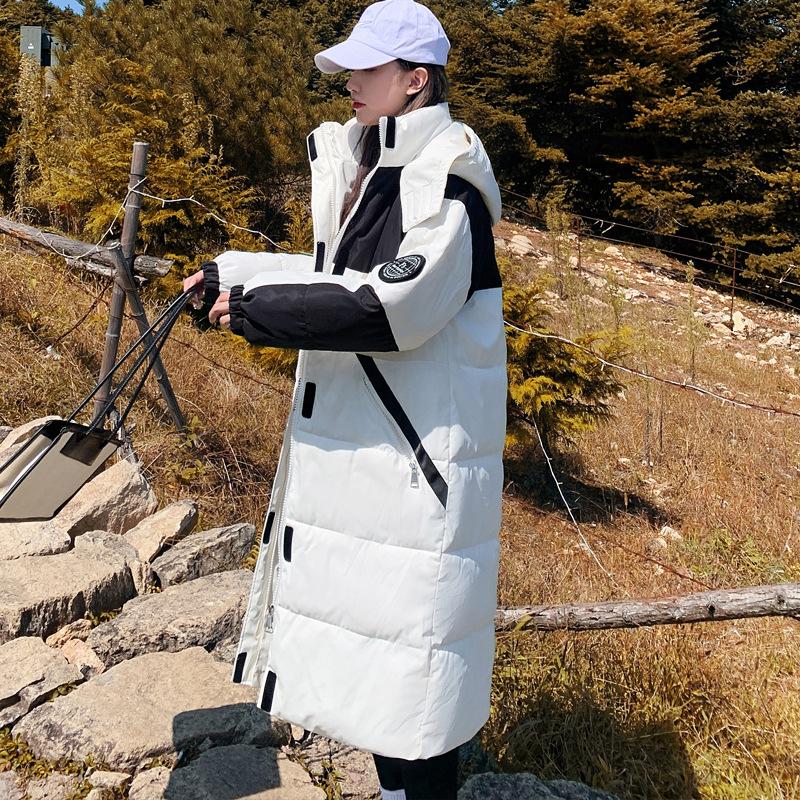 Herbst- und Winter Daunen Baumwolljacke für Damen, Knielang Locker Oversized Baumwolljacke, Freizeitjacke, Modische Damen Oberbekleidung