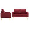 Day and Night - Day and Night Wine Red Fabric 2-Piece Sofa Set