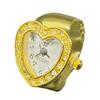 Fashion Elastic Finger Ring Watch Heart-shaped Golden Glitter Ring Watch Vintage Digital Watch Gift