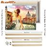 RUOPOTY DIY Frame Seaside Girl DIY Painting By Numbers Figure Oil Painting Wall Art Canvas Painting For Home Decors Diy Gift Art