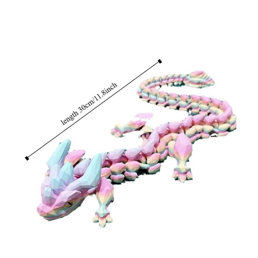 Glow In The Dark 3D Printed Horned Dragon Simulation Dragon Ornament Dragon Figurine  Home Decor