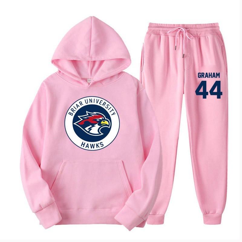 Mens Casual Tracksuit Hoodie Set Sportswear Campus Style Long Sleeve Fall Season