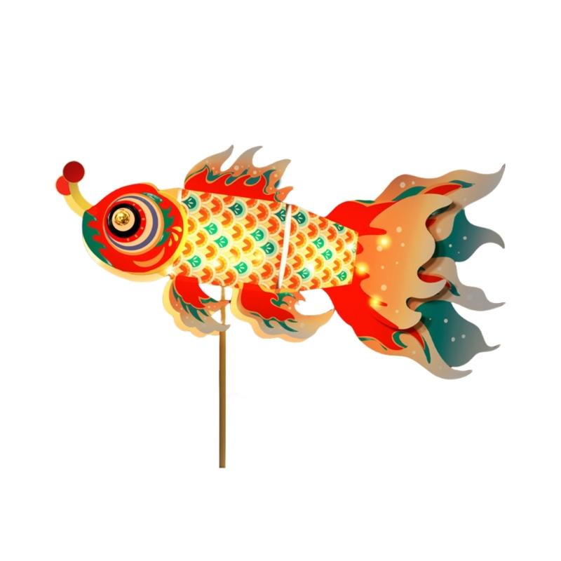 

Use Friendly Lanterns DIY Materials Pack Creative Autumn Festival Fish Lanterns DIY Project for School Event красный