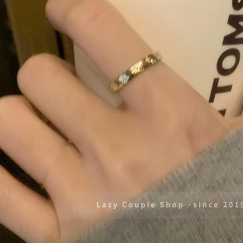 Bague ouverte polyvalente style coréen: Tempérament Élégant, Design de Personnalité Simple pour Femmes et Couples