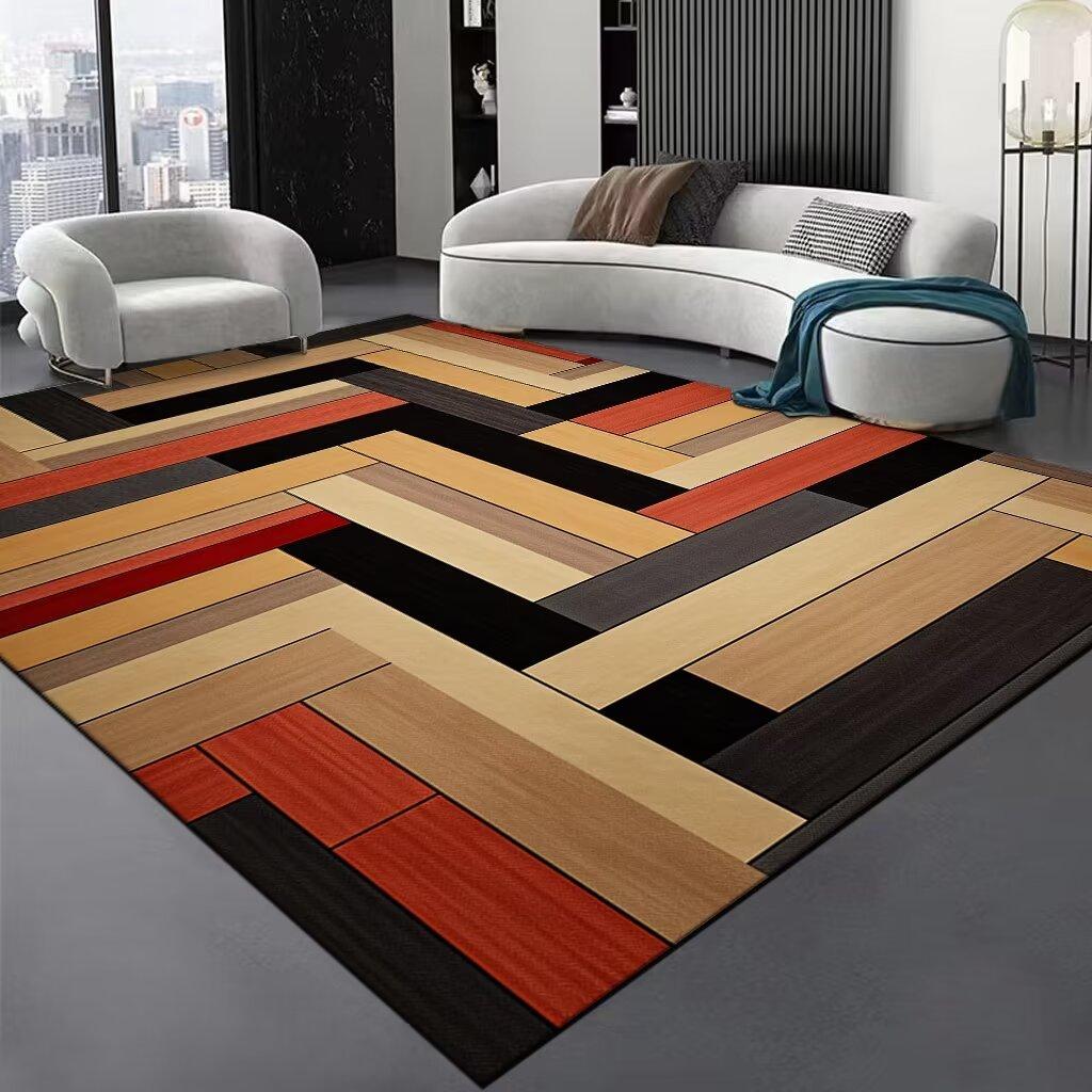 Nordic Large Size Abstract Rugs for Living Room Light Luxury Sofa Area Decoration Carpets Home Bedroom Lounge Non-slip Floor Mat