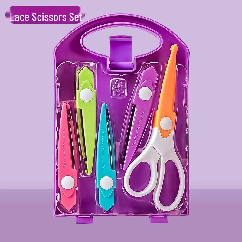 Lace Scissors & Embossing Tool Set for Kids DIY and Student Projects