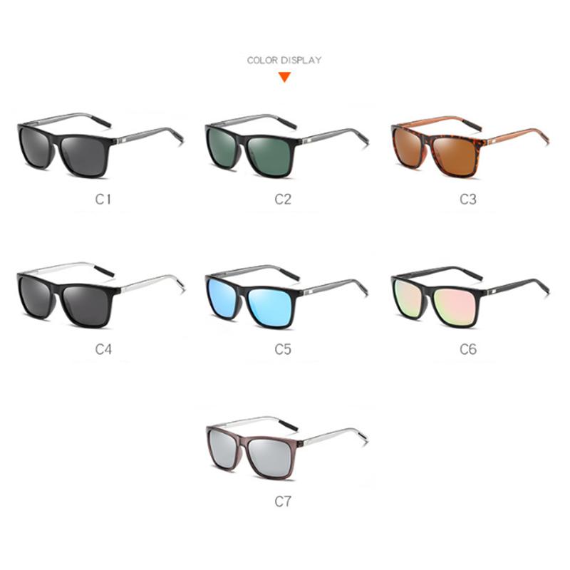 Modische Sonnenbrille Herren Damen Aluminium Magnesium Fahrer Quadratisch Korrekturbrille 0 -0,5 -1,0 -2,0 Bis -5,0
