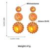 Women's Sparkling Geometric Earrings Round Diamond Earrings