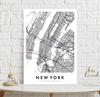 New York City Map Poster