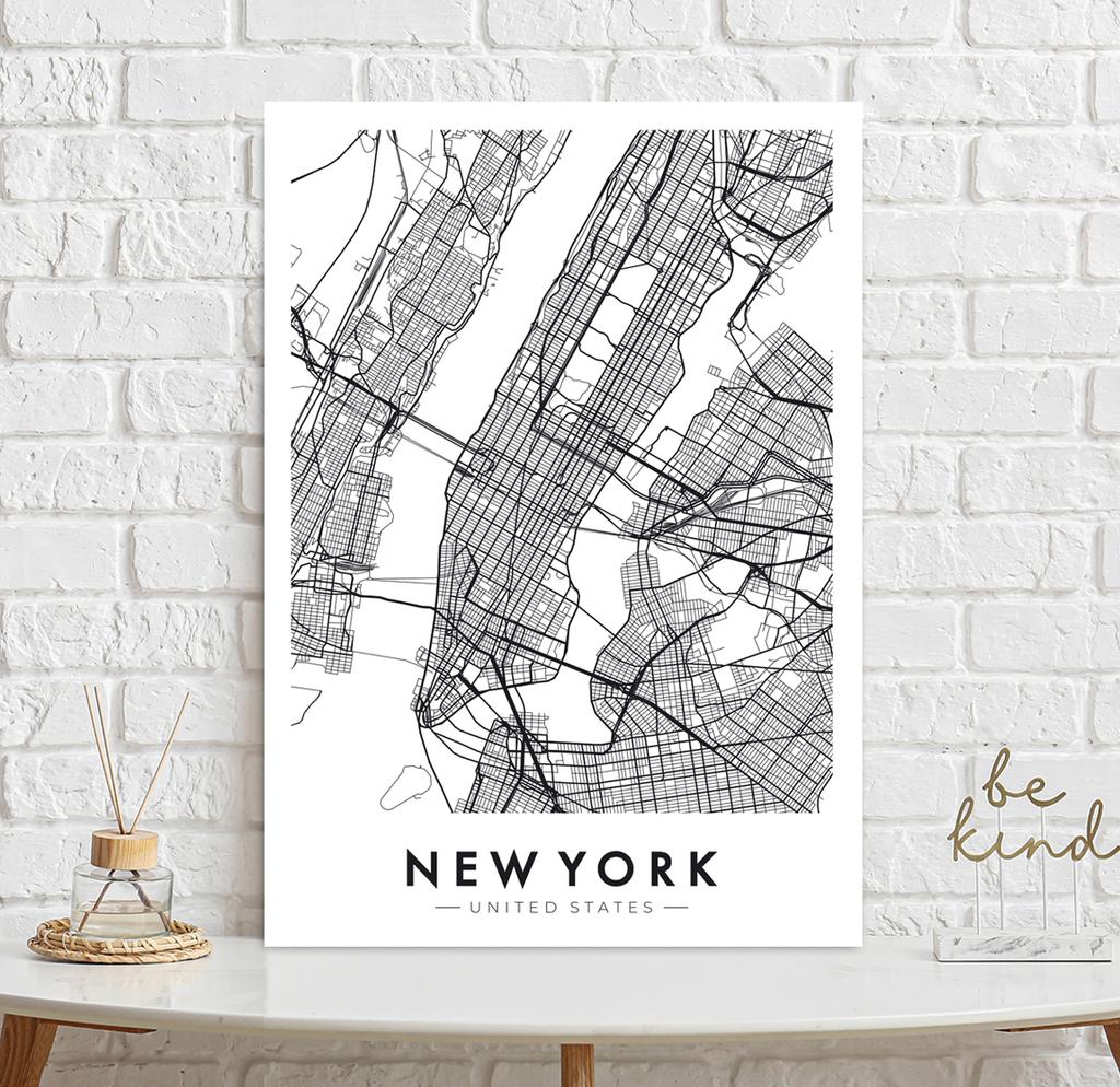 New York City Map Poster