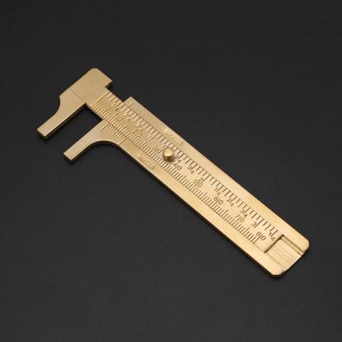Pocket Caliper, Vernier Caliper Measuring Tool, Multi-Purpose Measurement Tool, Pocket Ruler, Easy Reading, for Home and School (Double Scale, 80mm)