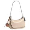 Coach Teri 20 Brand Logo with Charm Leather Shoulder Bag Small Women's Ivory