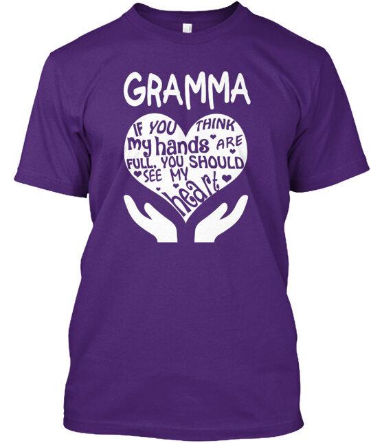 

Gramma s Heart T-Shirt Made in the USA Size S to 5XL Unisex T-Shirt XXXXL