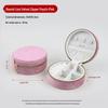 INS Round Mini Travel Jewelry Gift Box: Compact Ring Storage Case