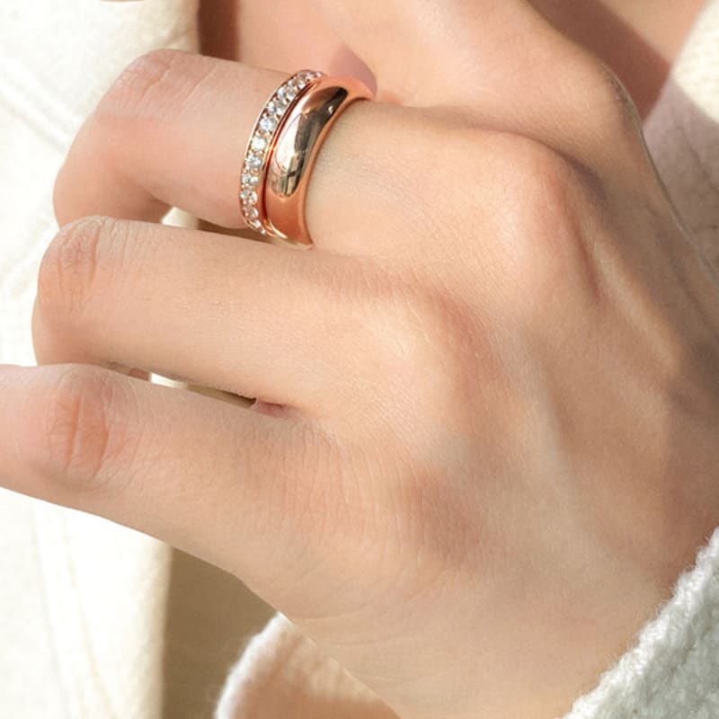 MAYBETOI 14k Macaron Gomaru Ring