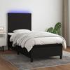 VidaXL Slat Bed Base with Mattress and LED, Upholstered Bed, Single Bed, Adult Bed for Interior Bedroom, 3134671