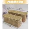 PE Woven Flipping Top Storage Basket With Realistic Rattan Look Household Bin For Kitchen Organization And Home Decors