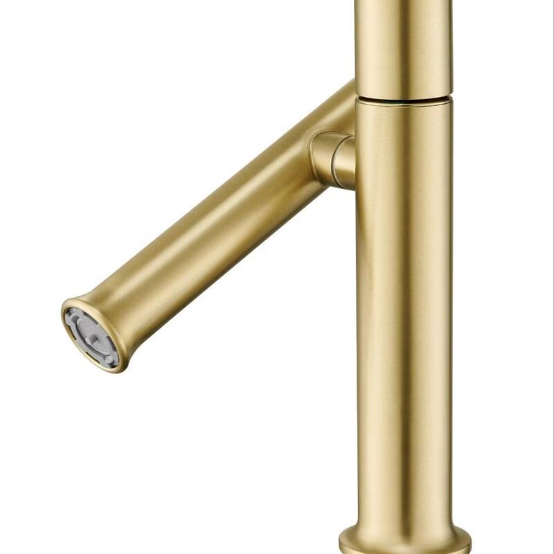 TLXT Bathroom Basin Faucet, Brushed Gold