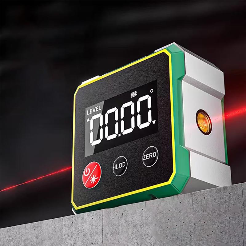 360° Magnetyczny Cyfrowy Miernik Kąta Z Elektronicznym Laserowym Miernikiem Poziomu Liniał Ładowanie Type-C LCD Elektroniczny Kątomierz Narzędzie Pomiarowe