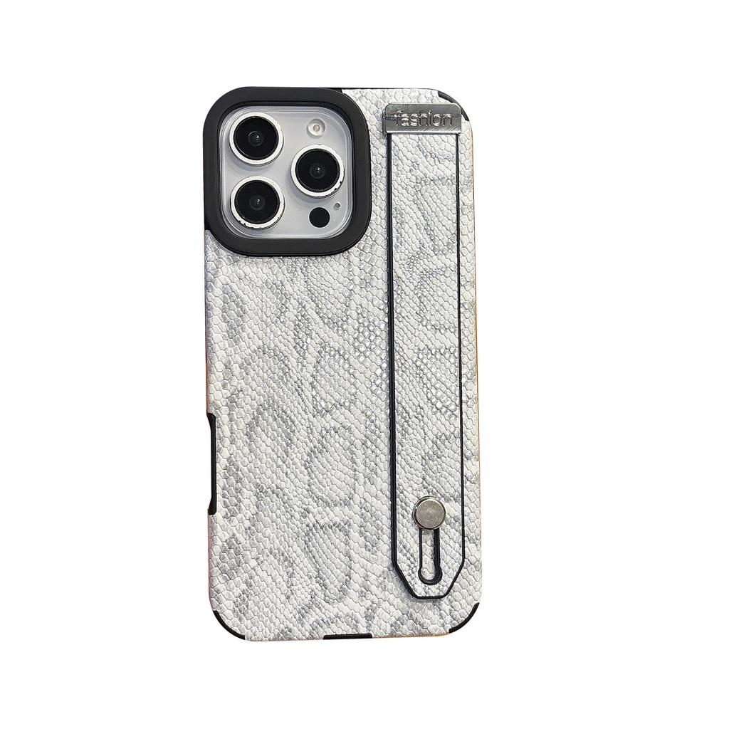 Suitable for Iphone16promax, Snake-patterned Phone Case, Apple 15 Wristband Stand, 14 Magnetic Protective Case