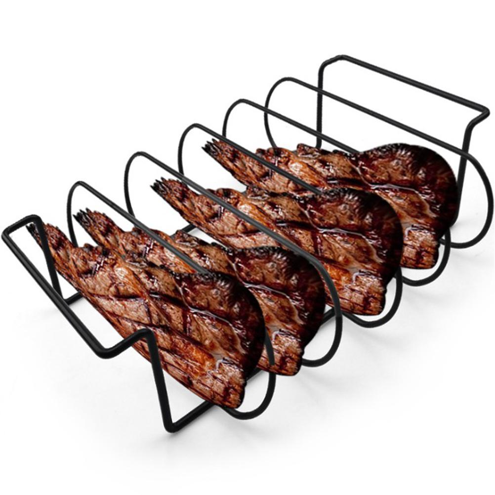 Rib Rack for Grilling Non Stick Metal Barbecue Tools Steak Holders Grill Stand for Kitchen Outdoor