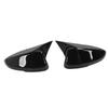 1 Paar Rückspiegelabdeckungen ABS-Material Ochsenhorn-Stil Links Rechts Türspiegelkappe für Accord 2023–2024 Glänzend Schwarz