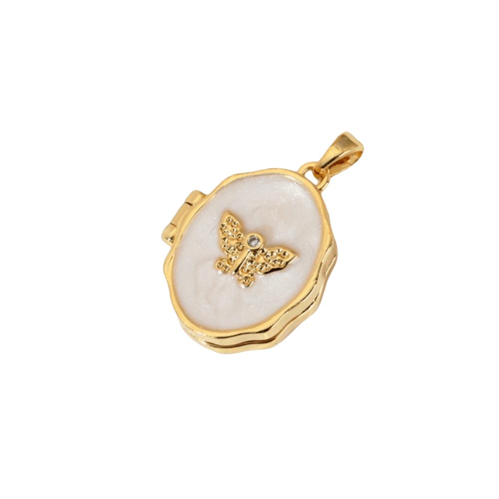 Zircon Photo Box Pendant Foldable Design Couple Chain Pendant Personalized DIY Accessories Gifts