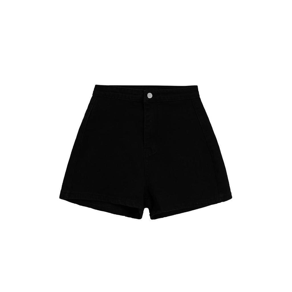 Damen Spicy Girl High Waist Schlankmachende Schwarze A-Linien Sommer-Shorts
