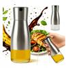 2X Dozownik Do Oliwy Octu Oleju 320 Ml Butelka Szklana Z Metalowa Zakrętką