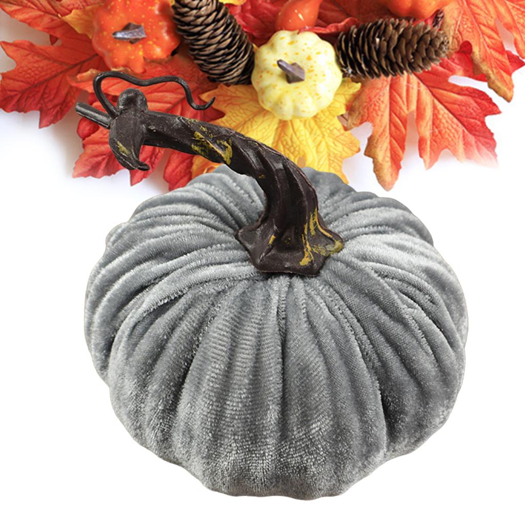 Fall Harvest Decor Prop Artificial Pumpkins Ornaments Halloween Decor Burlap Pumpkin Thanksgiving Party Home Decorations