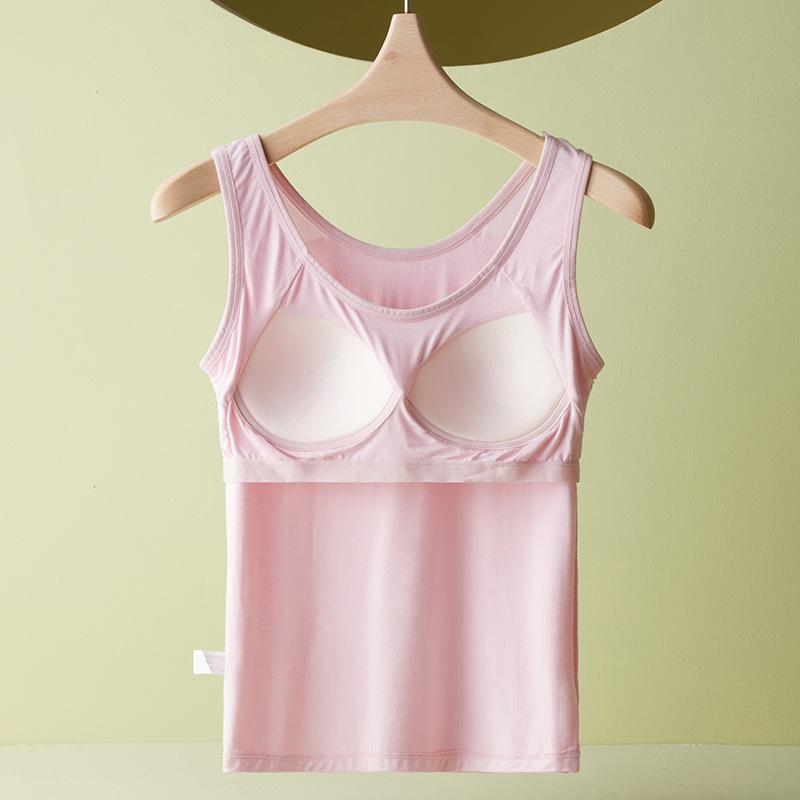 

Cotton women s vest with chest pad, base sling, large size thin slim-fit integrated vest for women 3xl (recommended 72.5-80kg )