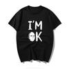 One Punch Unisex Graphic Tshirt Unisex Pure Cotton Fashion Tops Tees Harajuku Streetwear Funny IM Ok Printed Tshirt