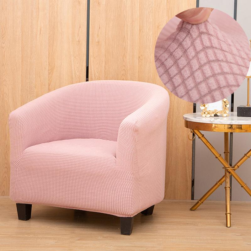 Plush Club Chair Cover Armchair Slipcover Geometric Printed Small Sofa Covers Protect for Pets Chair Decoration